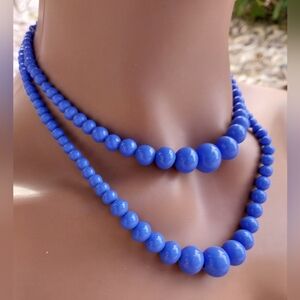 Art Deco Czech Glass  Purple  Necklace